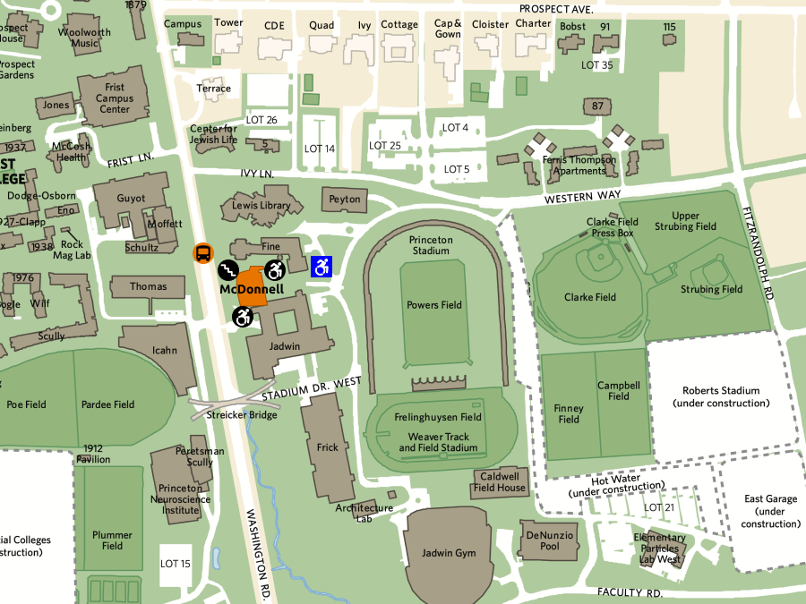 Exterior map of the venue, McDonnell Hall