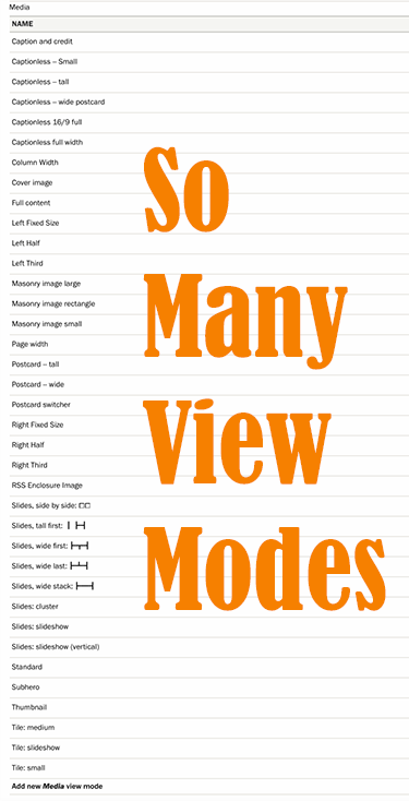 36 view modes