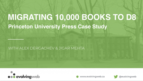 Title slide of Princeton University Press case study by Evolving Web
