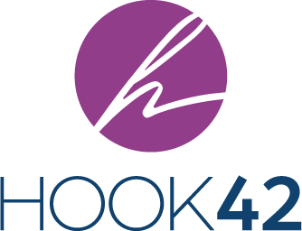 hook42 logo with a purple circle